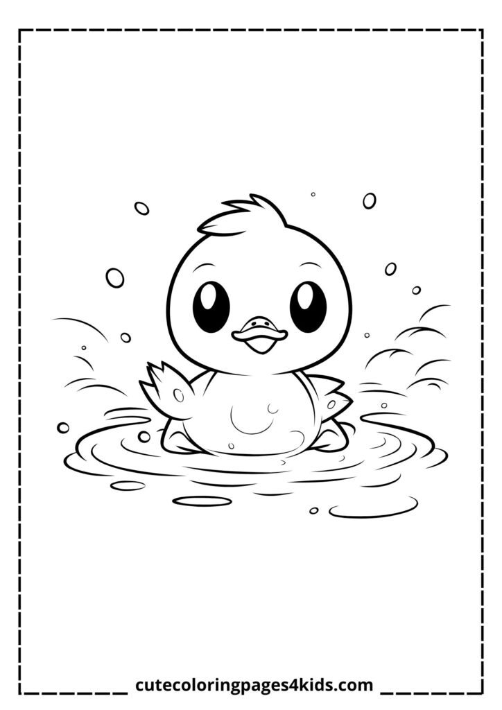 A playful duck joyfully splashing in the water, creating ripples and tiny water droplets around it. The duck flaps its wings excitedly, enjoying a refreshing and fun moment in the pond.