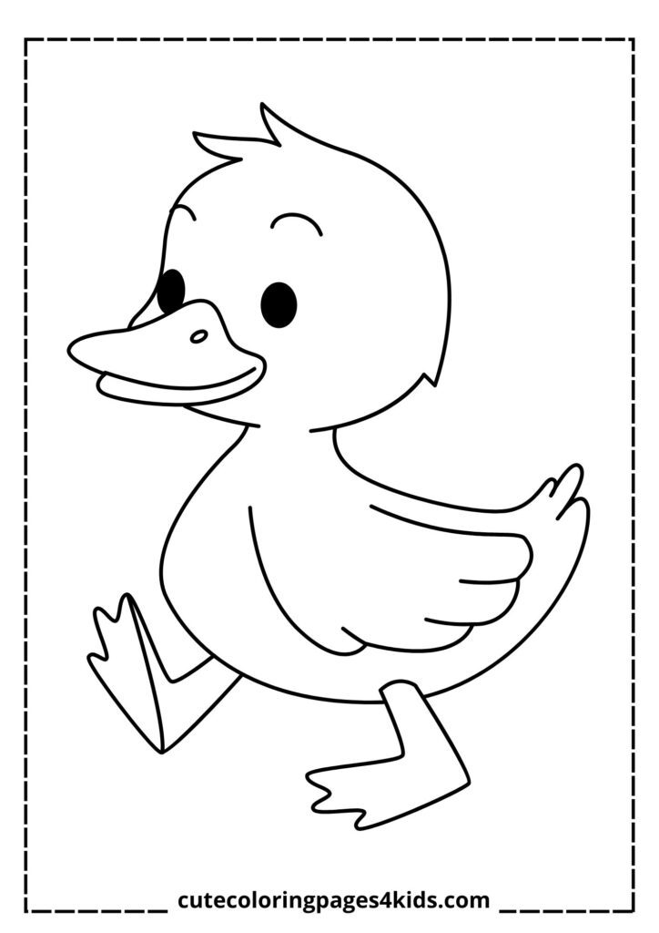 A tiny, fluffy duckling taking small, wobbly steps on the soft grass. Its bright eyes and little webbed feet make it look curious and full of energy as it explores the world around it.
